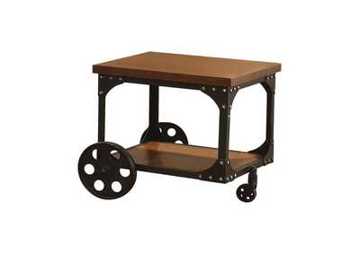 Image for Shepherd End Table with Casters Rustic Brown
