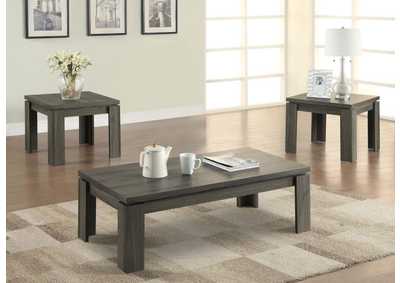 Cain 3-Piece Occasional Table Set Weathered Grey
