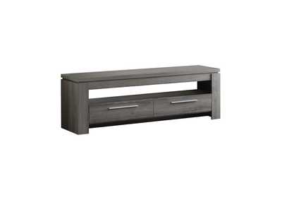 Weathered Grey Transitional Weathered Grey TV Console