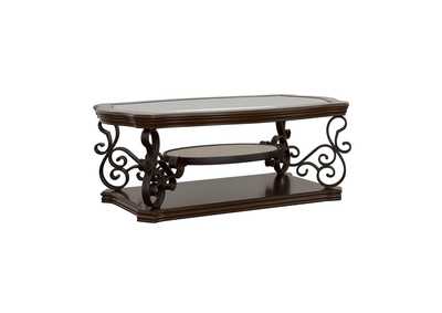 Image for Laney Coffee Table Deep Merlot and Clear