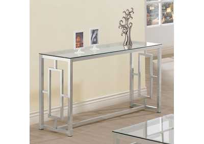 Image for Merced Rectangle Glass Top Sofa Table Nickel