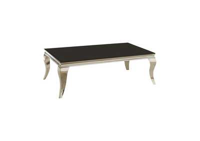 Image for Luna Rectangular Coffee Table Chrome And Black