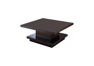 Image for Pedestal Square Coffee Table Cappuccino
