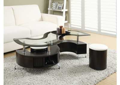 Image for Buckley 3-piece Coffee Table and Stools Set Cappuccino