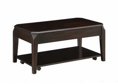 Baylor Lift Top Coffee Table With Hidden Storage Walnut