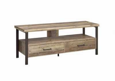 Image for Ruston 59" 2-drawer TV Console Weathered Pine