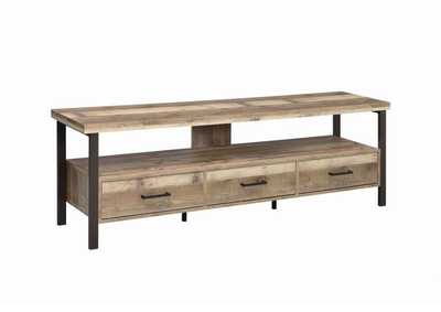 Ruston 71" 3-drawer TV Console Weathered Pine