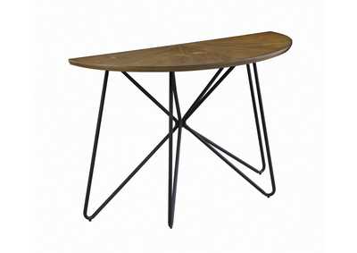 Image for Brinnon Semicircle Sofa Table Dark Brown and Black