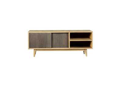 Image for TV Console with Sliding Doors Natural