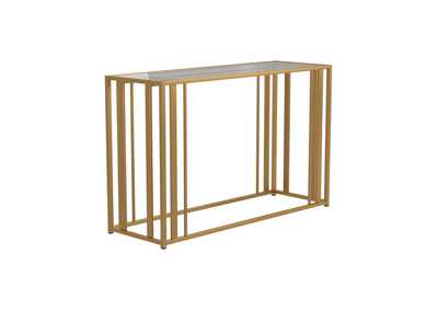 Adri Metal Frame Sofa Table Matte Brass