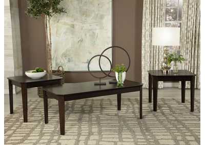 Image for Amaro 3-piece Occasional Set Dark Brown