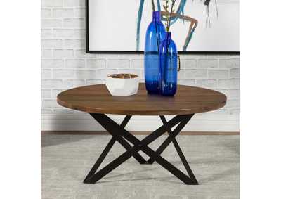 Image for Zack Round Coffee Table Smokey Grey and Black