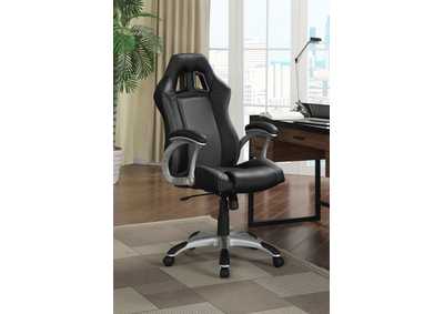 Roger Adjustable Height Office Chair Black and Grey