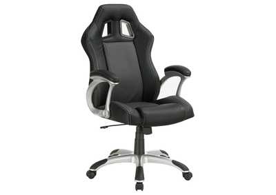 Roger Adjustable Height Office Chair Black and Grey,Coaster Furniture