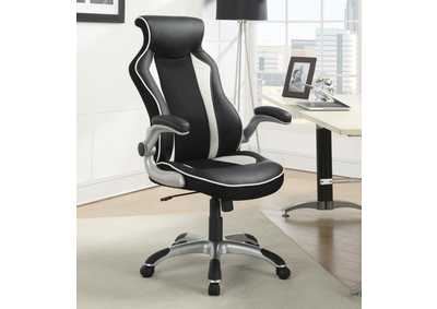 Image for Adjustable Height Office Chair Black and Silver