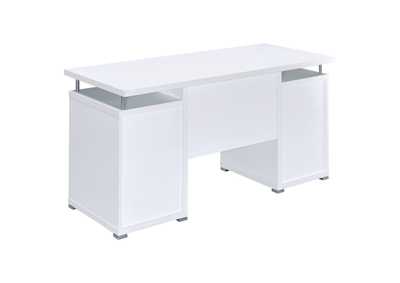 Tracy 2-drawer Computer Desk White,Coaster Furniture