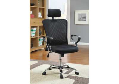 Stark Mesh Back Office Chair Black and Chrome,Coaster Furniture