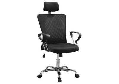 Stark Mesh Back Office Chair Black and Chrome,Coaster Furniture