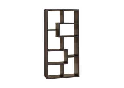 Image for Theo 10-shelf Bookcase Cappuccino