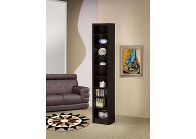 Image for Eliam Rectangular Bookcase with 2 Fixed Shelves Cappuccino