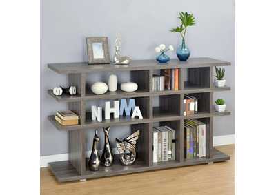 Image for Santos 3-tier Bookcase Weathered Grey