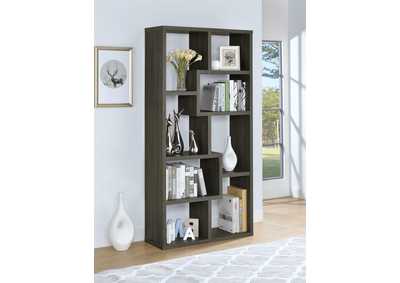 Image for Theo 10-shelf Bookcase Weathered Grey