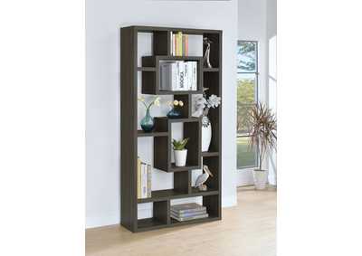 Image for Howie 10-shelf Bookcase Weathered Grey