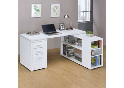 Yvette L-shape Office Desk White