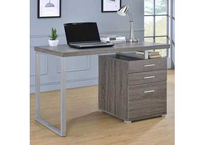 Brennan 3 - drawer Office Desk Weathered Grey
