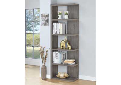 Image for Harrison 5-tier Bookcase Weathered Grey