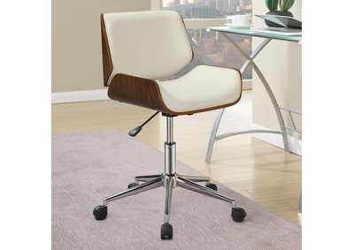 Image for Adjustable Height Office Chair Ecru and Chrome