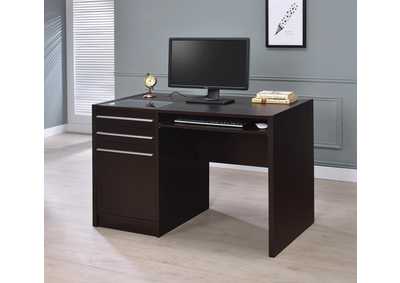 Halston 3-drawer Rectangular Connect-it Office Desk Cappuccino