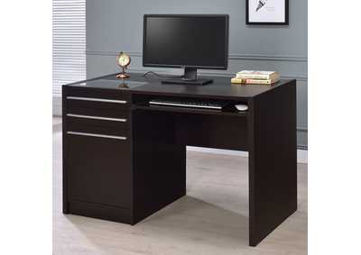 Image for Halston Rectangular Connect-it Office Desk Cappuccino