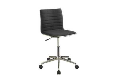 Modern Black and Chrome Home Office Chair