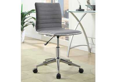 Image for Adjustable Height Office Chair Grey and Chrome