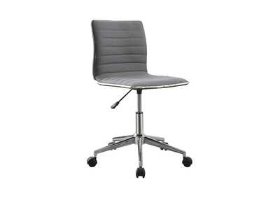 Image for Mid Gray Modern Grey and Chrome Home Office Chair
