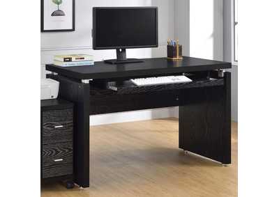 Russell Computer Desk With Keyboard Tray Black Oak