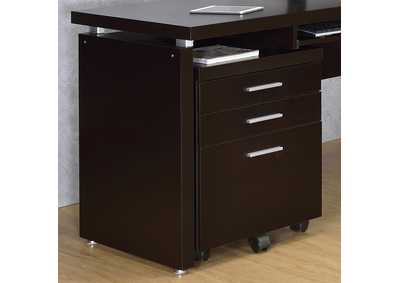 Skylar 3 - drawer Mobile File Cabinet Cappuccino