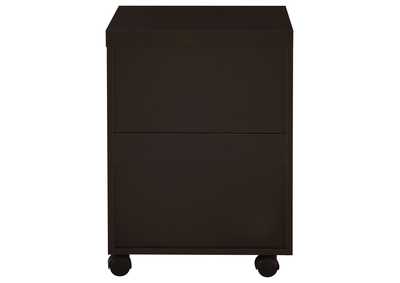 Skylar 3-drawer Mobile File Cabinet Cappuccino,Coaster Furniture