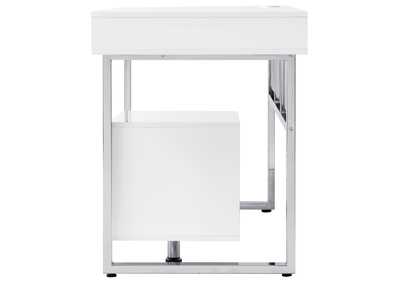 Whitman 4-drawer Writing Desk Glossy White,Coaster Furniture
