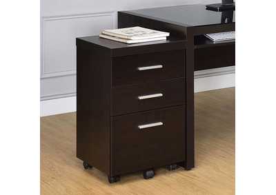 Image for Skeena 3-drawer Mobile Storage Cabinet Cappuccino