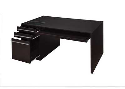 Halston 3-drawer Connect-it Office Desk Cappuccino