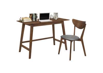Karri 2-piece Writing Desk Set Walnut,Coaster Furniture