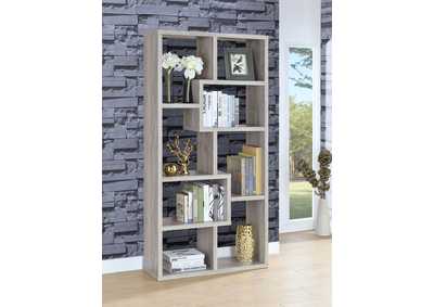Image for Theo 10-shelf Bookcase Grey Driftwood