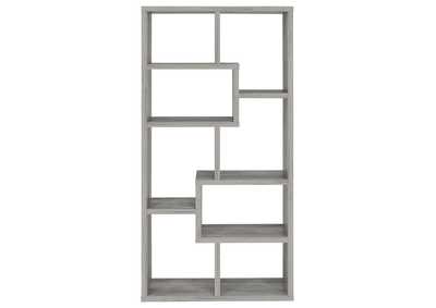 Theo 10-shelf Bookcase Grey Driftwood,Coaster Furniture