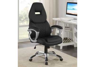 Image for Adjustable Height Office Chair Black and Silver