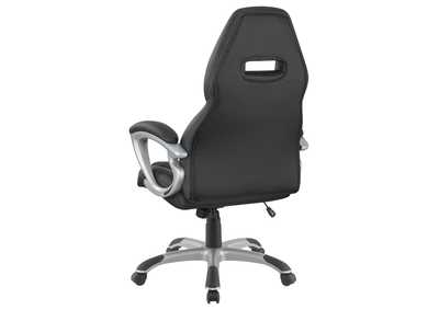Bruce Adjustable Height Office Chair Black and Silver,Coaster Furniture
