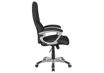Bruce Adjustable Height Office Chair Black and Silver,Coaster Furniture
