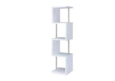 Image for White Modern White Four-Tier Bookcase