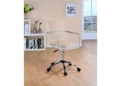 Image for Amaturo Office Chair with Casters Clear and Chrome
